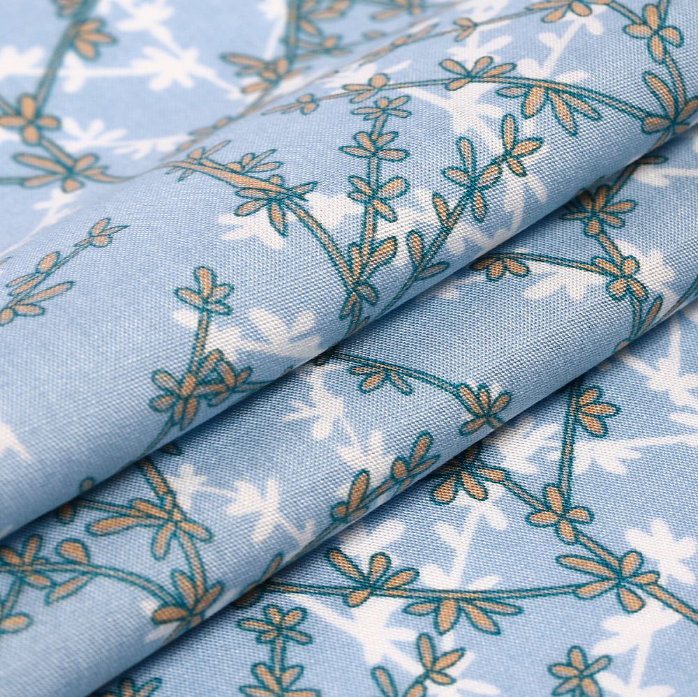 Штапель 90 г/м², 145 см / 2 метра, TBY.Vi.pr.E1326.03.2, цв.03 голубой