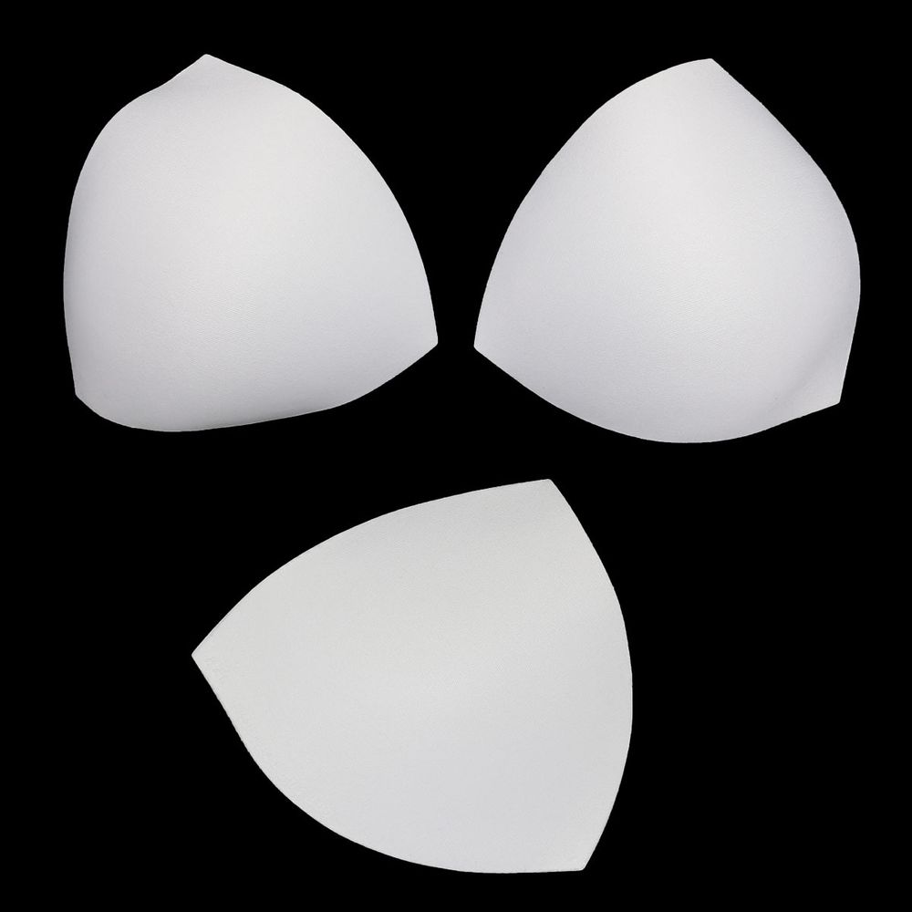 Бельевые чашечки для бюстгальтера треугольные б/уст., с равном. наполн., (8300), разм.42, 10 пар, 01-белый