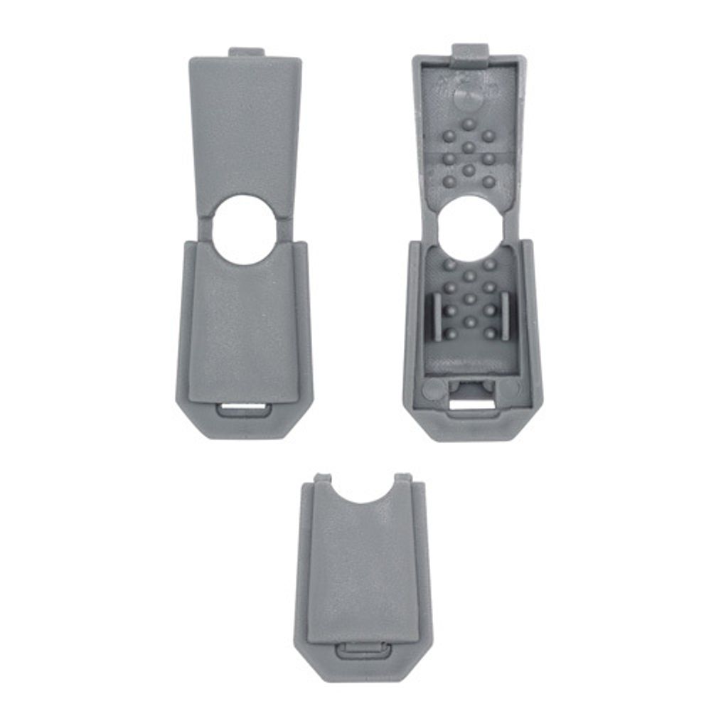 Наконечник для шнура пластик 13х9 мм, ПП, св.серый, 100 шт