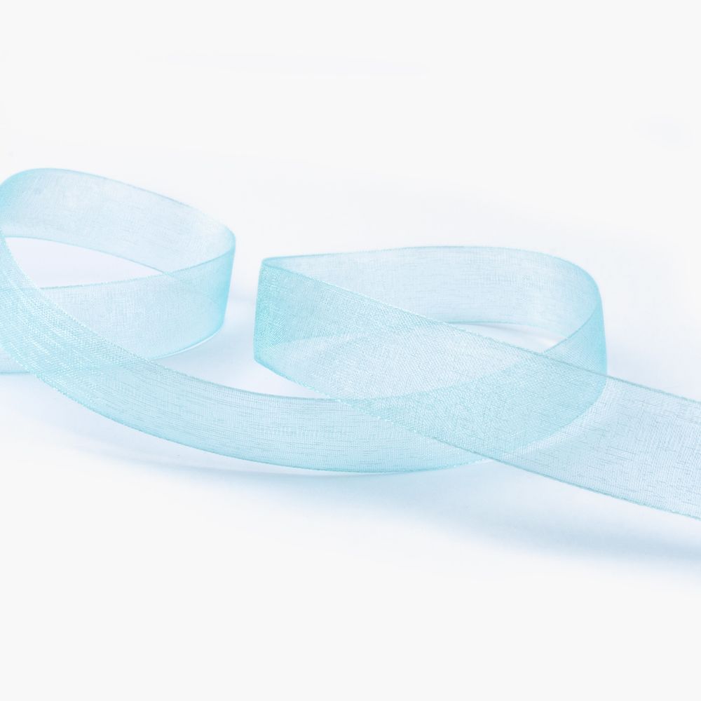 Лента капроновая (органза) 20.0 мм / 22.8±1 метра, 089 голубой, Blitz OR-20