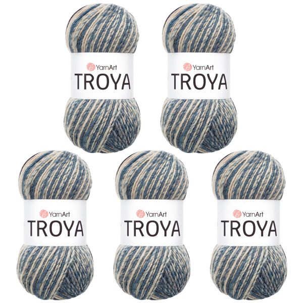 Пряжа YarnArt (ЯрнАрт) Troya / уп.5 мот. по 100 г, 250 м, 2102 секционный