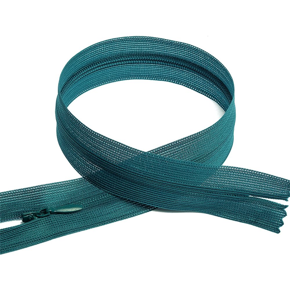 Молния потайная (скрытая) Т3 (3 мм) 1 зам., н/раз., 20 см, цв.F224 бирюзовый уп.50 шт Молния потайная (скрытая) Т3 (3 мм) 1 зам., н/раз., 20 см, цв.F224 бирюзовый уп.50 шт