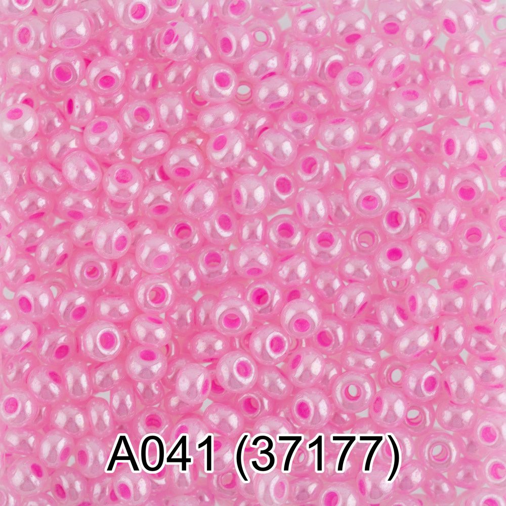 Бисер Preciosa круглый 10/0, 2.3 мм, 10х5 г, 1-й сорт, A041 розовый, 37177, круглый 1