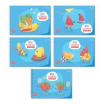 Альбом для рисования с пластик. обложкой 180 мкм, цветной титул лист 100 г/м², A4 29х20.5 см, 40 л. на гребне 5 шт, 01544 Ты и я - лучшие друзья, Светоч А207