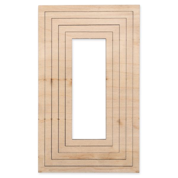 Заготовка из фанеры для эпоксидной смолы, 5 шт, Прямоугольные, ВД-1148 Mr.Carving