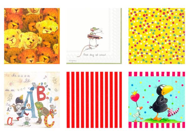 Салфетки для декупажа ассорти №20, 6 шт, Пора учиться, Love2art SDS №20