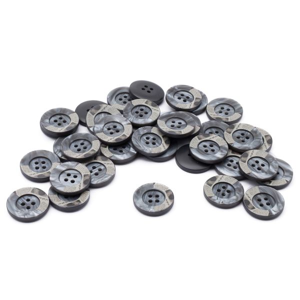 Пуговицы 4 прокола 36L=23 мм, пластик, col.C серый, 36 шт, CN2818
