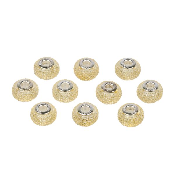 Бусины шармы ⌀16 мм, 10 шт, смола, №01 прозрачный, Zlatka RFB-16