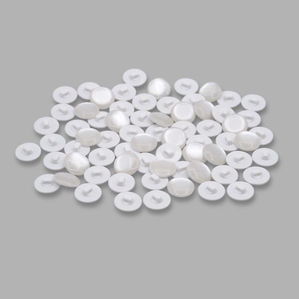 Пуговицы на ножке 32L (20мм), пластик (Wht-01 белый), 72 шт, CR P-45