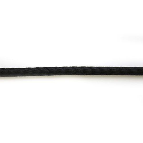 Резинка шляпная (шнур эластичный) ⌀4.0 мм / 100 метров, 14 черный