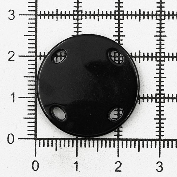 Кнопка магнитная металл ⌀25.0 мм, черный, 6 шт