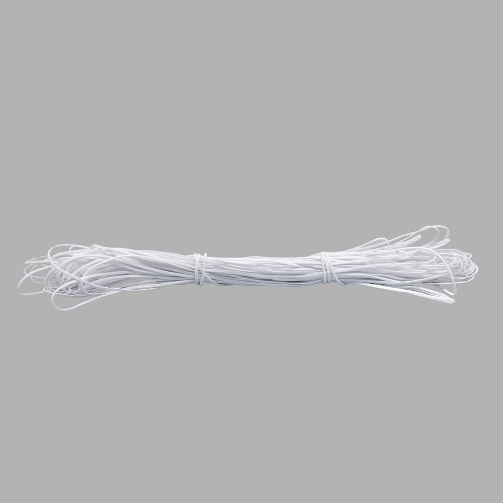 Шнур сутажный ⌀2.0 мм / 20 метров, эластичный (Мн) 003 белый