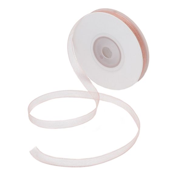 Лента капроновая (органза) 6.0 мм / 22.86±1 метров, 39 бежевый