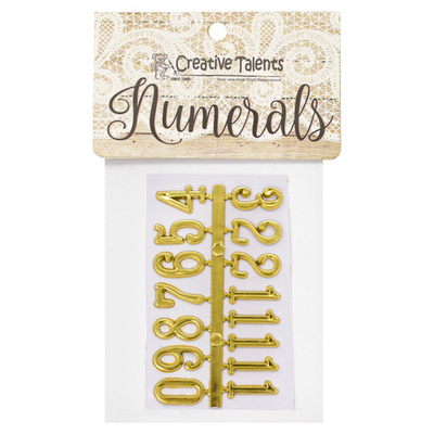 Цифры арабские для часов 1,5см, золото