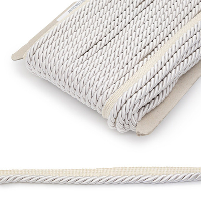 Кант витой 9 мм / 25 метров, вискоза (80/54), белый