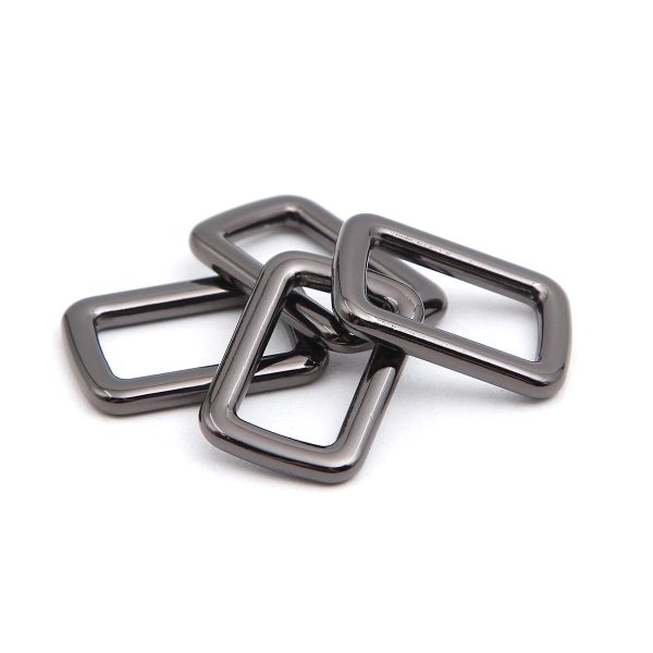 Рамка прямоугольная металл 15 мм /21х14 мм/ чер.никель, ГУ12749, 4 шт