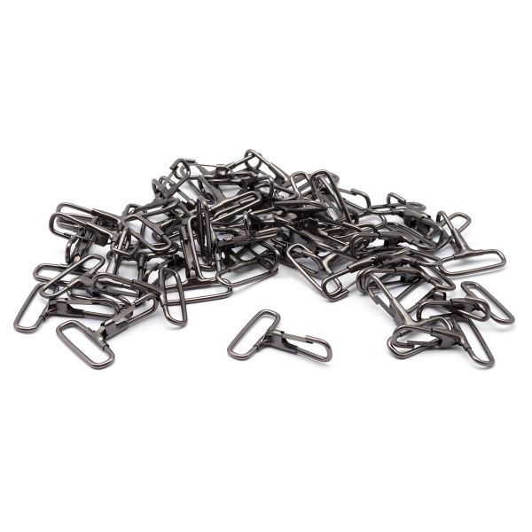 Карабин металл 32.0 мм (47х38 мм), бл.никель, 50 шт