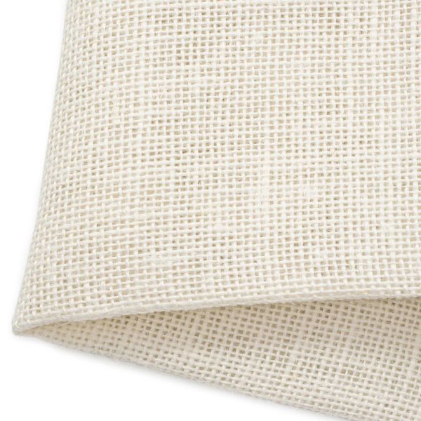 Ткань для рукоделия рогожка 100% лен 48х45см, белый