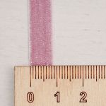 Лента бархатная (тесьма) с люрексом 10.0 мм / 32.9±2 метров, 36 розовый