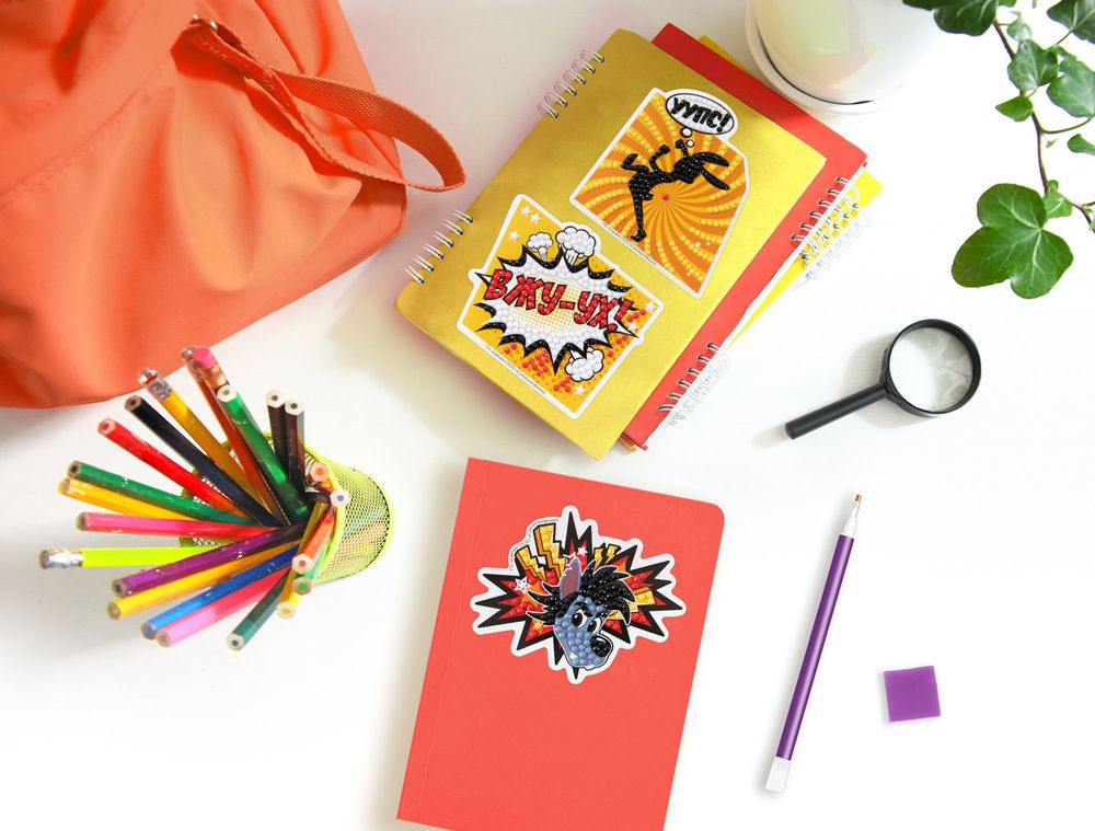 Алмазная (кристальная) мозаика Фрея CMF-ALVN-308, Союзмультфильм. Наклейки Волк и заяц, 8.5х8.5 см