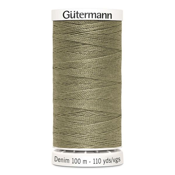 Нитки для джинсовых тканей Gutermann Denim 50, 100м, 2725 светлый хаки, 5 катушек