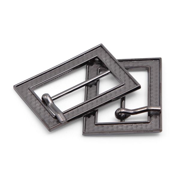 Пряжка ременная металл 30 мм, прямоугольная, 2 шт, олово (чер.никель), MT-1851