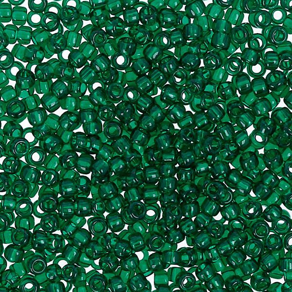 Бисер Toho 15/0 круглый (1.5 мм), 25 г (5х5 г), 0939 т.зеленый