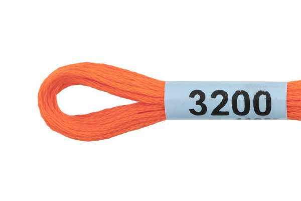 Мулине Gamma 100% хлопок, цв.3200 алый, 24 мотка по 8 метров