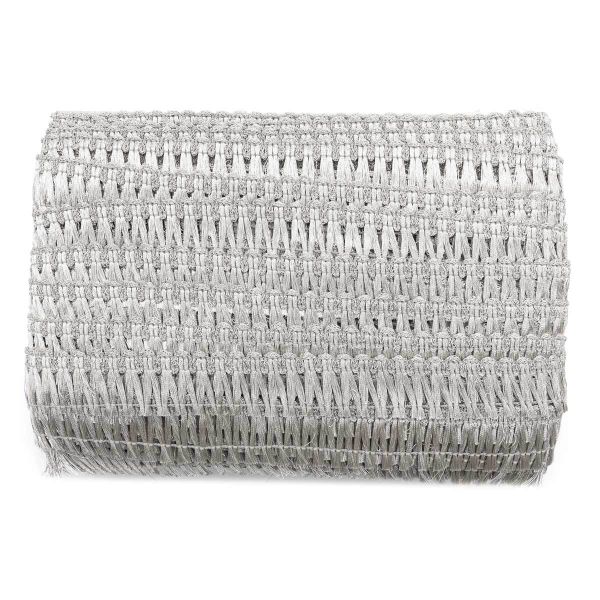 Бахрома отделочная 28.0 мм / 25 метров, металлизированная, цв.серебро 1123