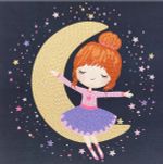 Алмазная (кристальная) мозаика Фрея, постер Лунная девочка, 30х30 см