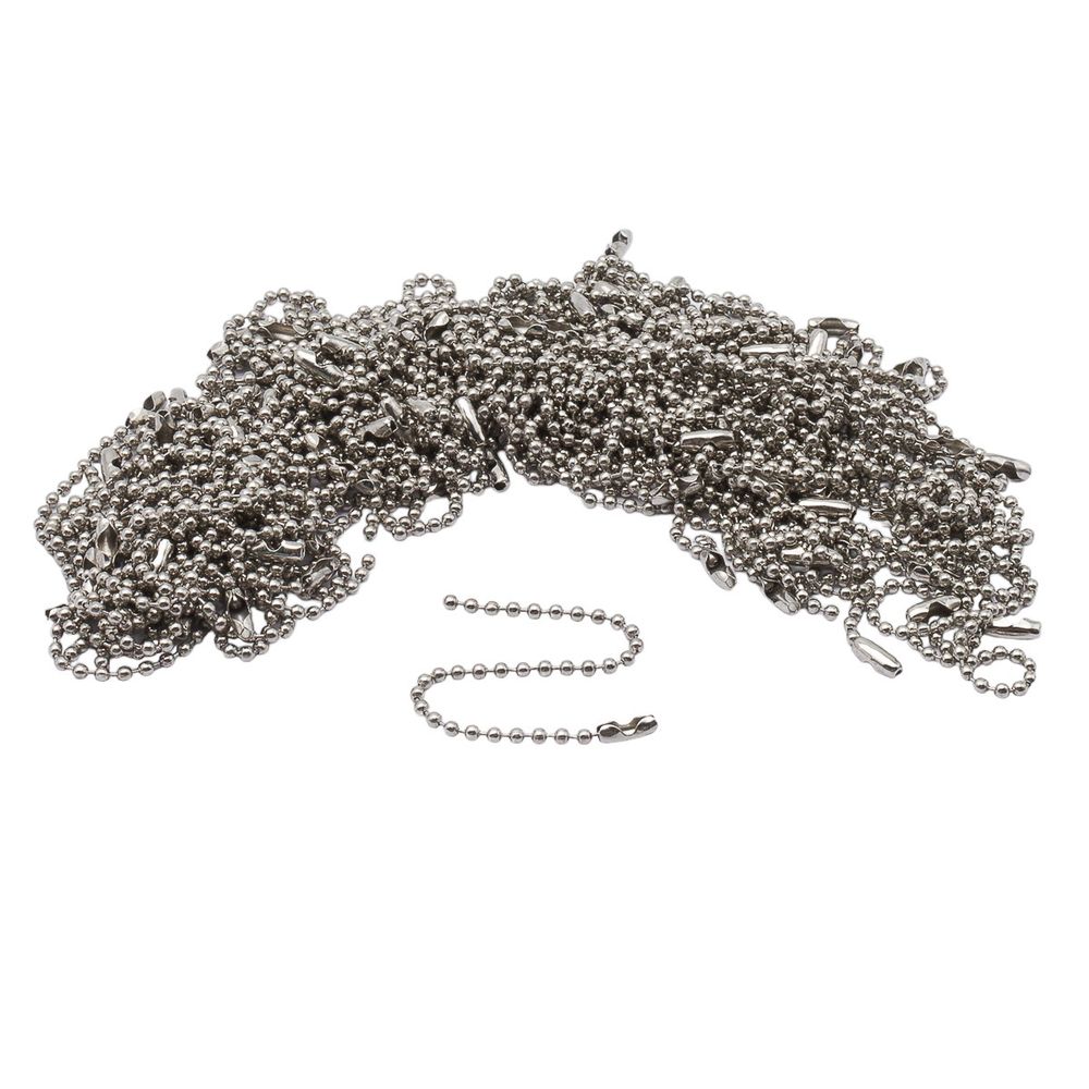 Мулька / биркодержатель (цепочка шариковая) 0,2х10 см металл (уп.~100 шт) New Star (никель)