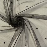 Фатин со стразами 150 см / 15 метров, 231.1-13, цв.черный