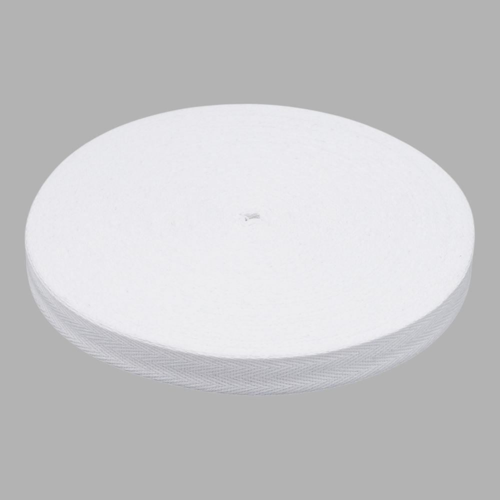 Тесьма (лента) киперная (100 х/б) 20 мм / 45.72 метра, 70 белый, 6190-2026