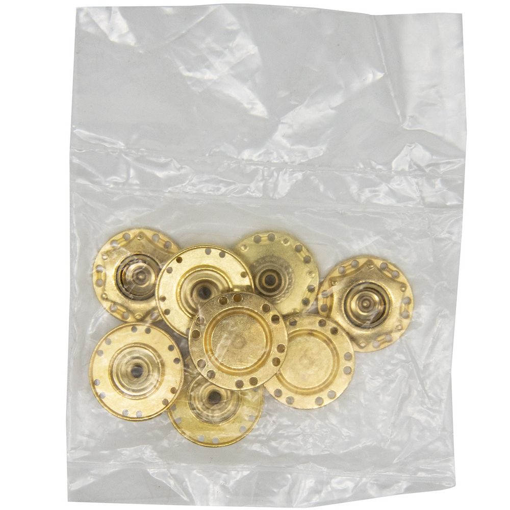 Кнопка пришивная металл ⌀24.0 мм, золото, нержавеющий металл, 4 шт, BIG