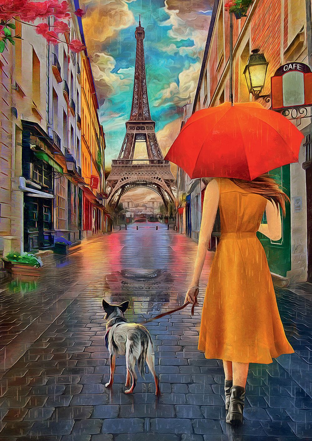 Пазл 1000 элементов, Прогулка по Парижу, PZL-1000/21, Фрея