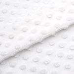 Плюш (ткань) Sovushka Minky dot 280 г/м², 45х50 см, ворс 2,5мм, белый, 615622-2