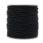 Резинка шляпная (шнур эластичный) ⌀1.5 мм / 100 метров, 0370-0301, черный