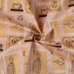 Ткань для пэчворка Peppy Век моды, рулон 112 см / 5 метров, ВМ-02 Панель розовый, Peppy