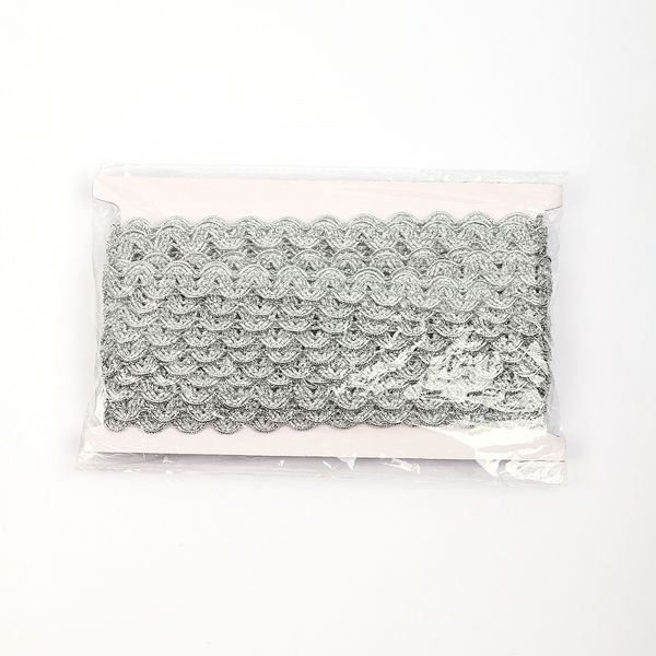 Тесьма отделочная 20 мм / 13.71 метров, TBY 907 цв.серебро