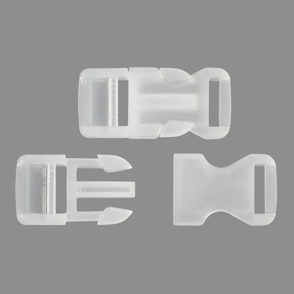 Фастекс (пряжка трезубец) пластик 13 мм, 40 шт, прозрачный