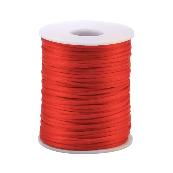 Шнур атласный корсетный ⌀2.0 мм / 45.7 метров, 1 красный