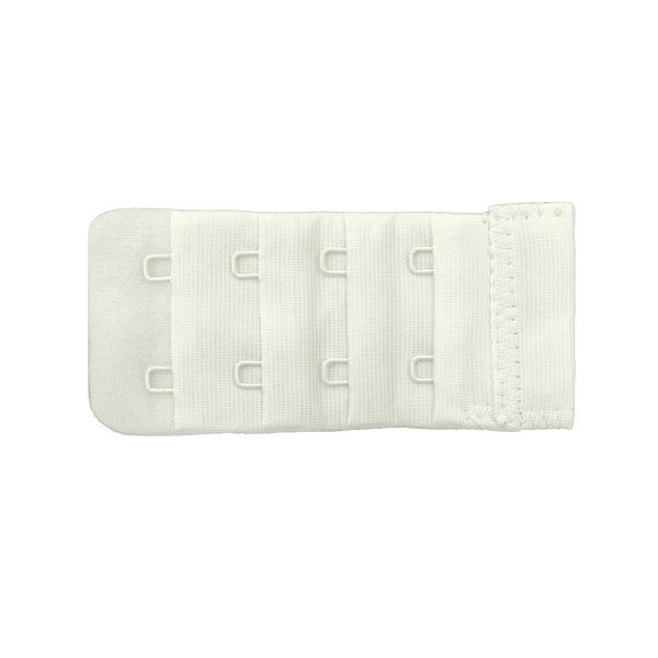 Удлинитель застежки для бюстгальтера 35.0 мм, белый, 2 крючка, Hobby&Pro, 5 шт