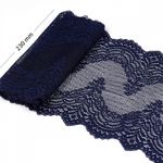 Кружево бельевое эластичное 230 мм / 10 м, 8036, цв.S919 т.синий, Kruzhevo