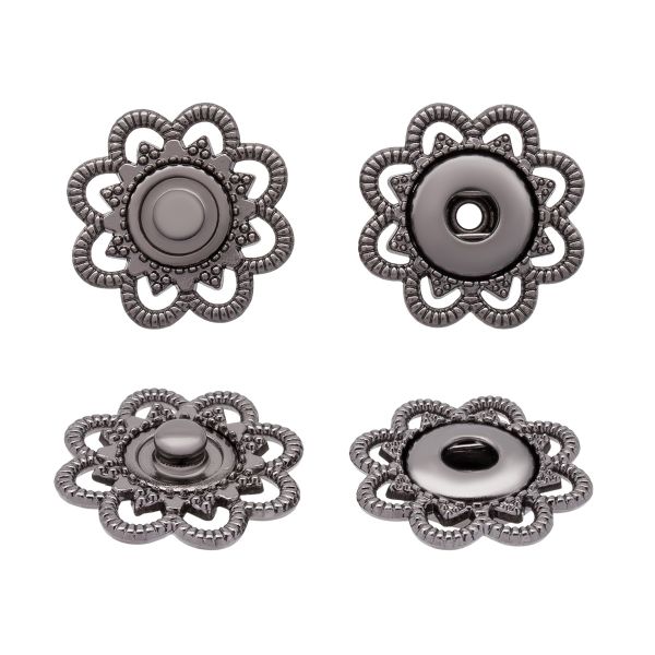 Кнопка пришивная металл ⌀23.0 мм, 10 шт, никель, KN18