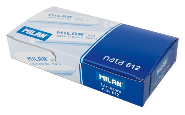 Ластик скошенный 612 7,8х2,3х1,2 см, 12 шт, CPM612, Milan