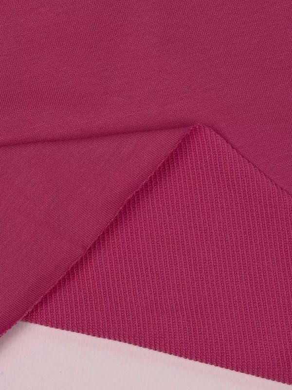 Футер 2-нитка петля поликоттон стрейч 220 г/м², 160 см / 3 метра, ФУТ2Х.TBY.ХЛ-ПЭ.51.3, цв.51 фуксия