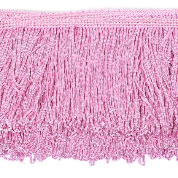 Бахрома отделочная широкая 100.0 мм / 10 метров, шелковая 094 розовый