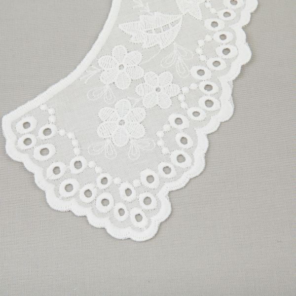 Пришивной кружевной воротник шитьё 120 мм, 5 пар Турция, суровый, Gamma VYEM-23-01M