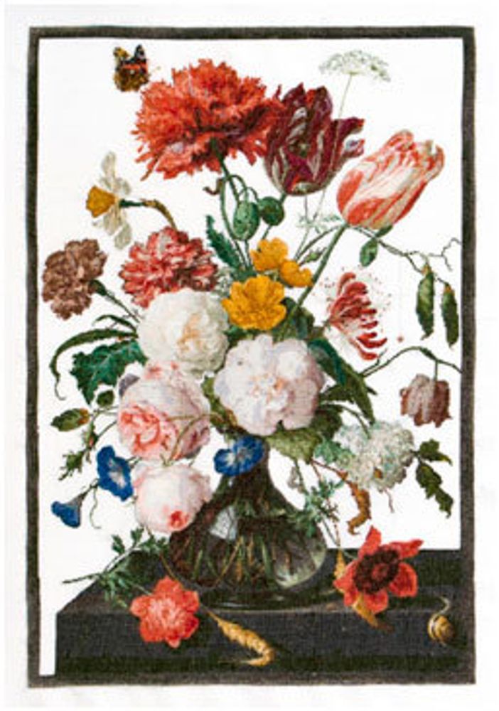 Thea Gouverneur, Цветы в стеклянной вазе, 72х49 см
