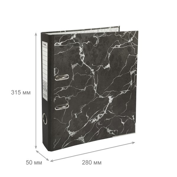 Регистратор под мрамор, мет.уг. 50 мм, 50 шт, Classic Lite A4 арочный механ. (разб.), EC101815, Expert Complete